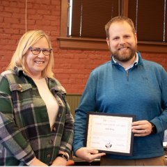 Mayor Leary and Josh King